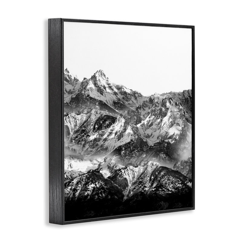 Jutting Mountain Peaks, estampe numérique encadrée par Shelley Lake bh-367, H 14 po x l 11 po, Giclée encadrée noir minuit