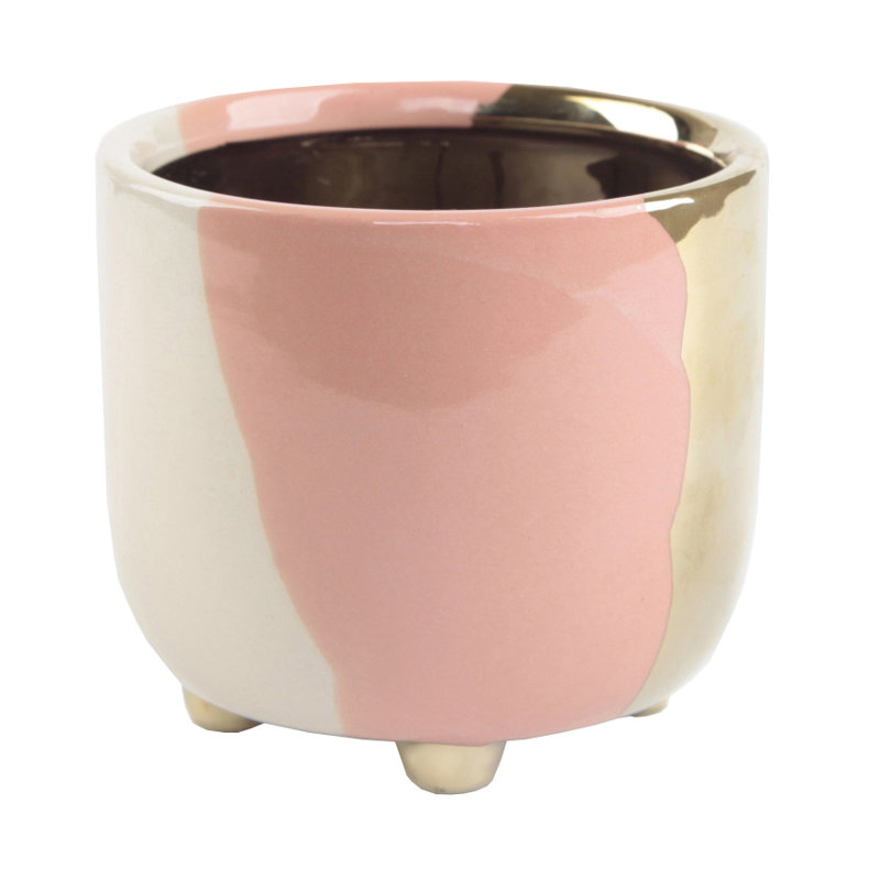 Pot de fleurs en céramique Pimentel, Rosé