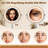 Lighted Makeup Mirror, Rechargeable 8" Bamboo Vanity Mirror, 1X/10X Magnifying Vanity Mirror With 3 Colours Dimmable Lightning, 360° Rotation Double Sided Cosmetic Light Up Mirror