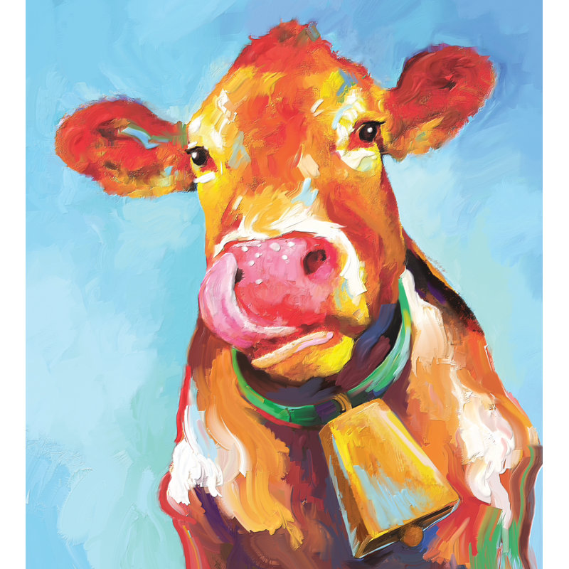 Cow I - Painting Print, 76cm H x 51cm W, Wrapped Canvas