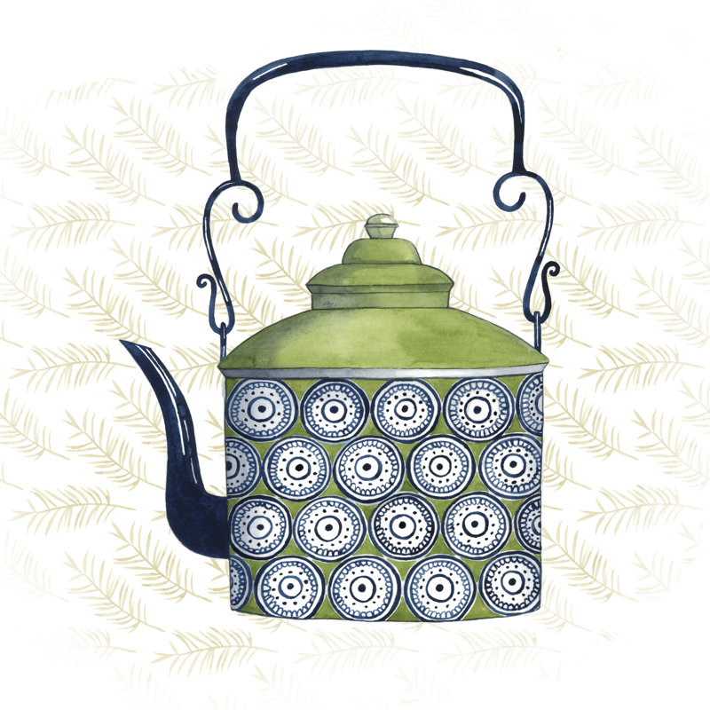Sweet Teapot IV by Grace Popp - Wrapped Canvas Painting, 30cm H x 30cm W x 3.8cm D