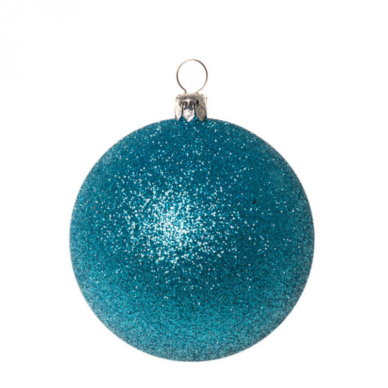 8cm Bauble, Aqua Turquoise