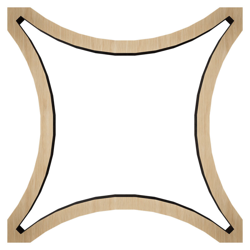 Petits panneaux muraux décoratifs en bois lilley, petit, l 11 3/8 po x H 11 3/8 po x T 3/8 po, chêne blanc