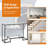 42'' Glass Top Console Table