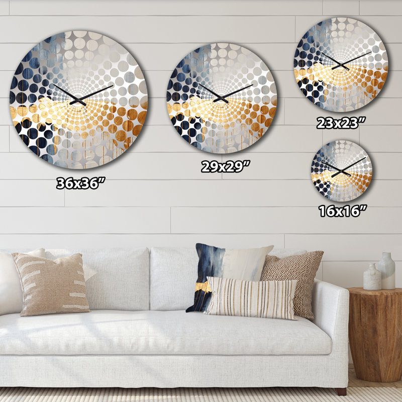 Berlinville - Horloge murale peinture abstraite, Petit