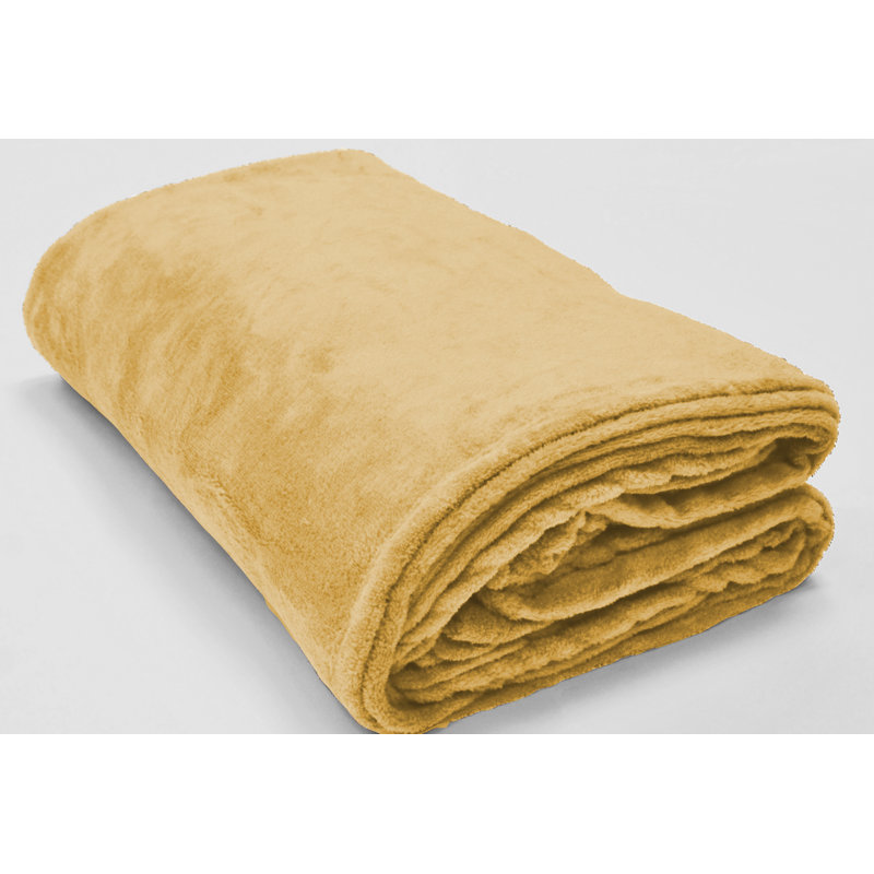 Kiomi Plain Weave / Muslin Throw Blanket, Ochre