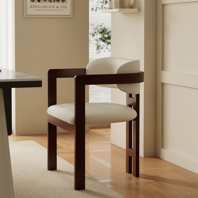Ensemble de 2 chaises d'appoint 31,1 po blanc + brun noisette