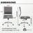 Amaiia Mid-Back Upholstered Armless Swivel Task Chair Ergonomic Adjustable Conference Chair-1395793277