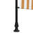vidaXL Outdoor Roller Blind Orange and White Polyester, Steel-98912589-98912590