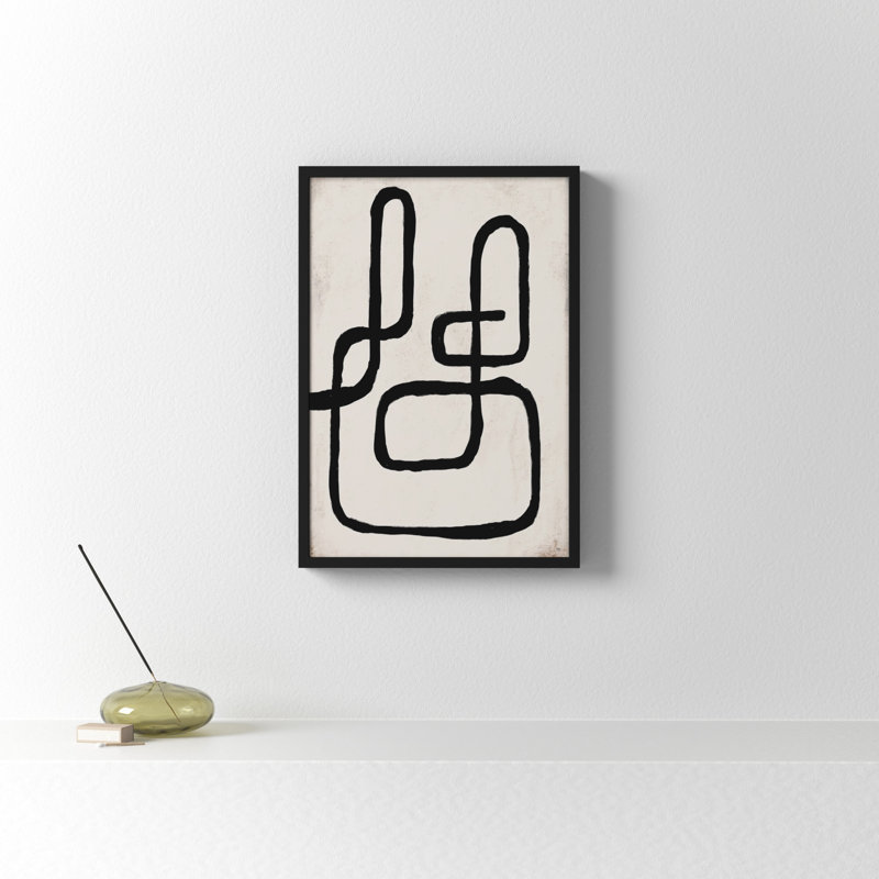 Linework 1 by StudioM, Black Framed Paper, 20" H x 14" W x 1.25" D