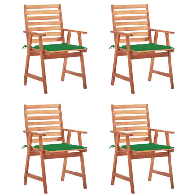 Chaise de patio avec coussin en teck