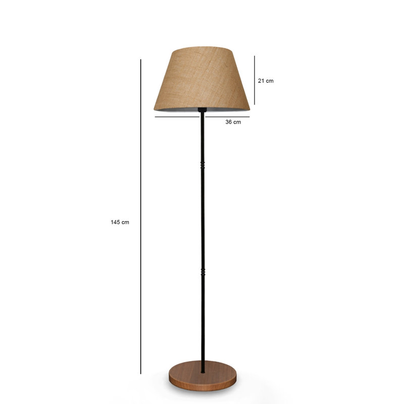 Lampe sur pied 57 ", Crème