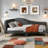 Upholstered Daybed with Headboard and Armrest-100202010-100202008
