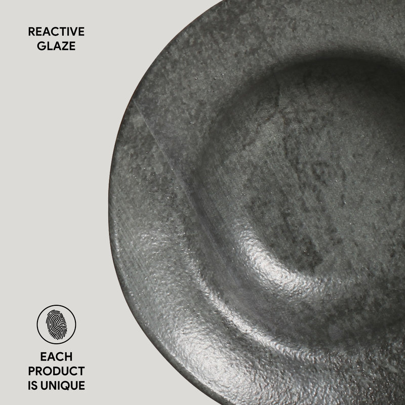 Assiette à salade ou à dessert en grès de 7,48 po Chromium Commercial