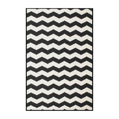 Tapis bleu/vert/brun contemporain