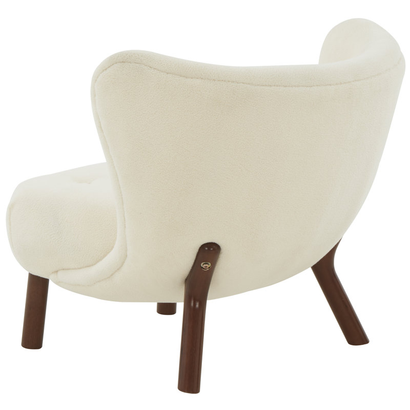 Cadwell Upholstered Wingback Chair, Ivory