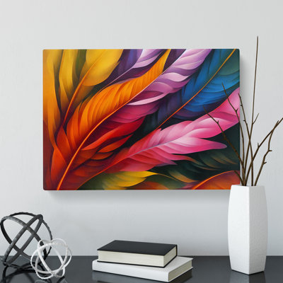 Blessed Bird Feathers - Wrapped Canvas