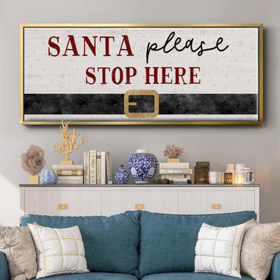 Santa Stop - toile encadrée