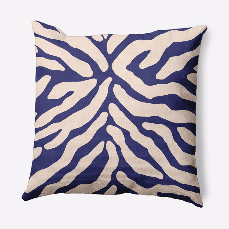 Coussin décoratif intérieur / extérieur à rayures animales, 20 po x 20 po, Mauve