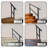 Confote 1PCS Deck Handrails Wrought Iron Stair Railings For 1-2 Step-93127933