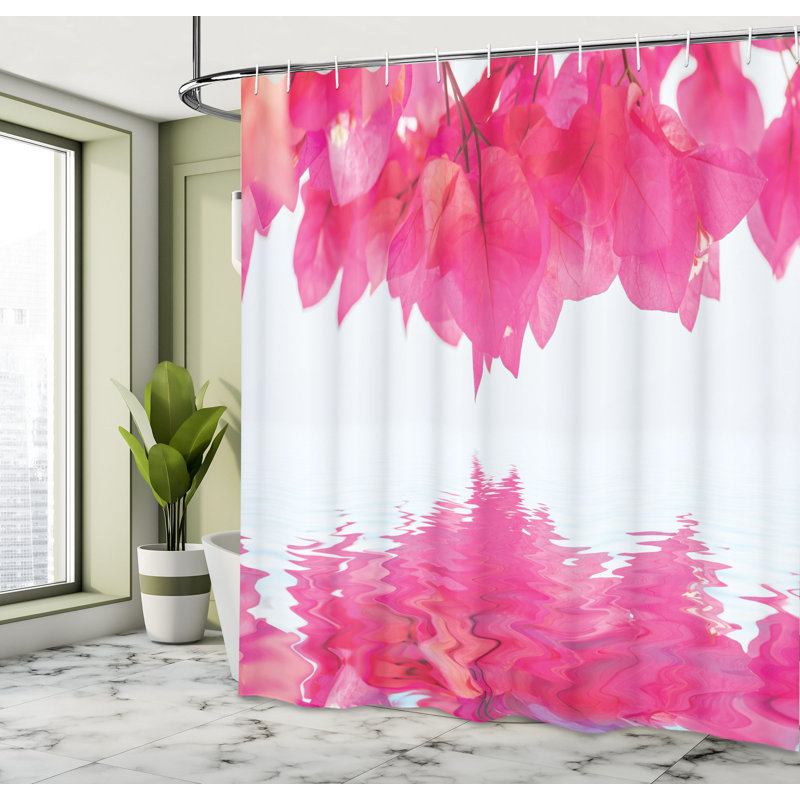 Nature Leaves on River Shower Curtain Set, 84" H x 69" W