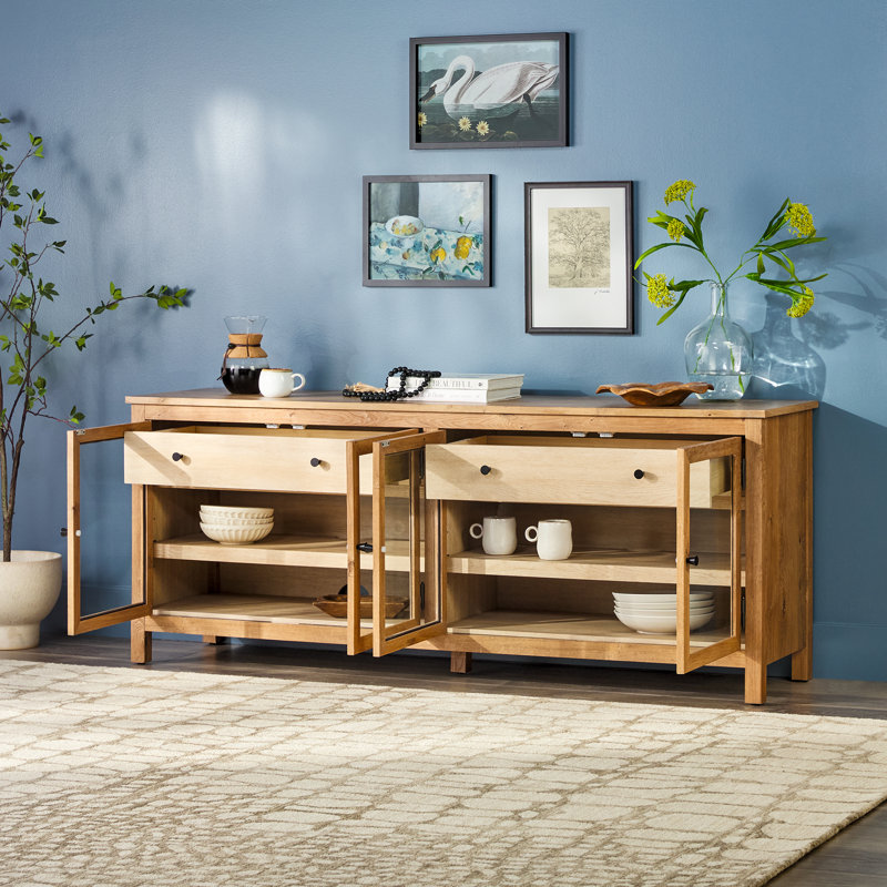  EZ Assembly Harlow 70" Sideboard with Drawers, English Oak