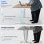  Structure de bureau électrique à deux moteurs, capacité de 265 lb, structure blanche seulement, pieds réglables en hauteur avec 3 contrôleurs de mémoire à DEL, s'adapte aux plateaux de 47,2 po à 78,7 po, base de bureau ergonomique-179843851
