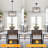 Modern 4-Light Farmhouse Chandelier With Crystals - Black Metal For Kitchen, Dining Room, Living Room