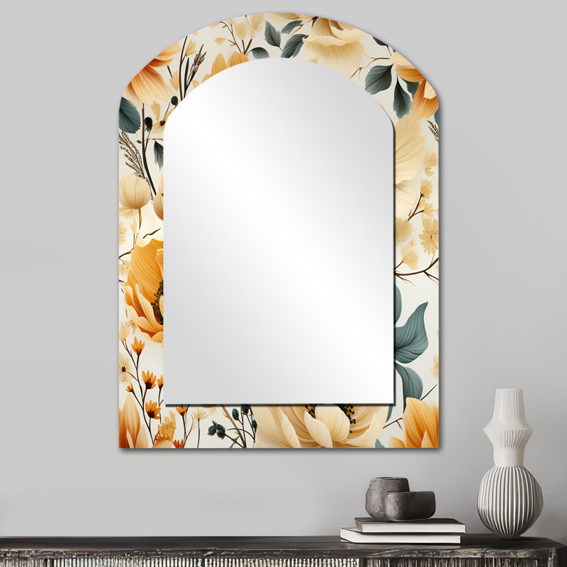 Miroir mural beige et rustique, 34 po x 25 po