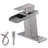 Single-Hole Single-handle Bathroom Faucet with Drain Assembly-55151786