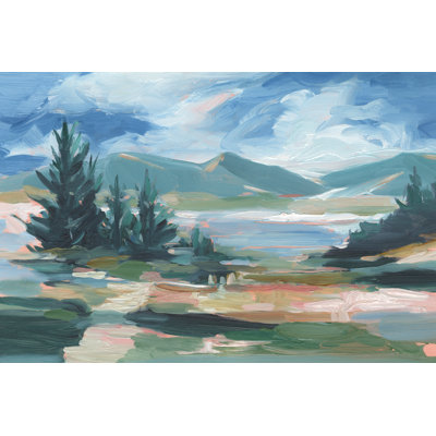 Pastel Lake View I by Ethan Harper - No Frame Print on Canvas