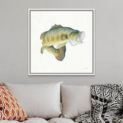 " Gone Fishin Large Mouth " Watercolor Painting
