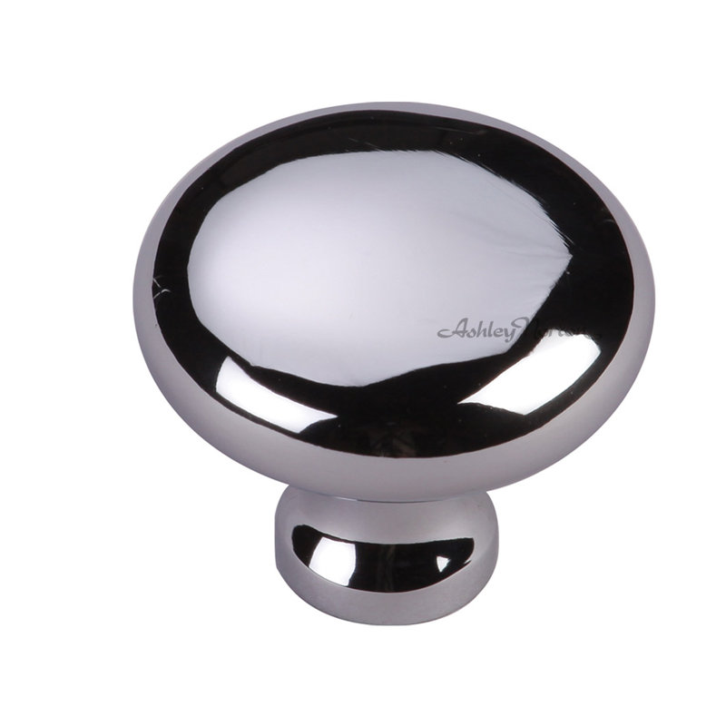 1 1/4" Diameter Mushroom Knob, Polished Chrome, 1 1/2"