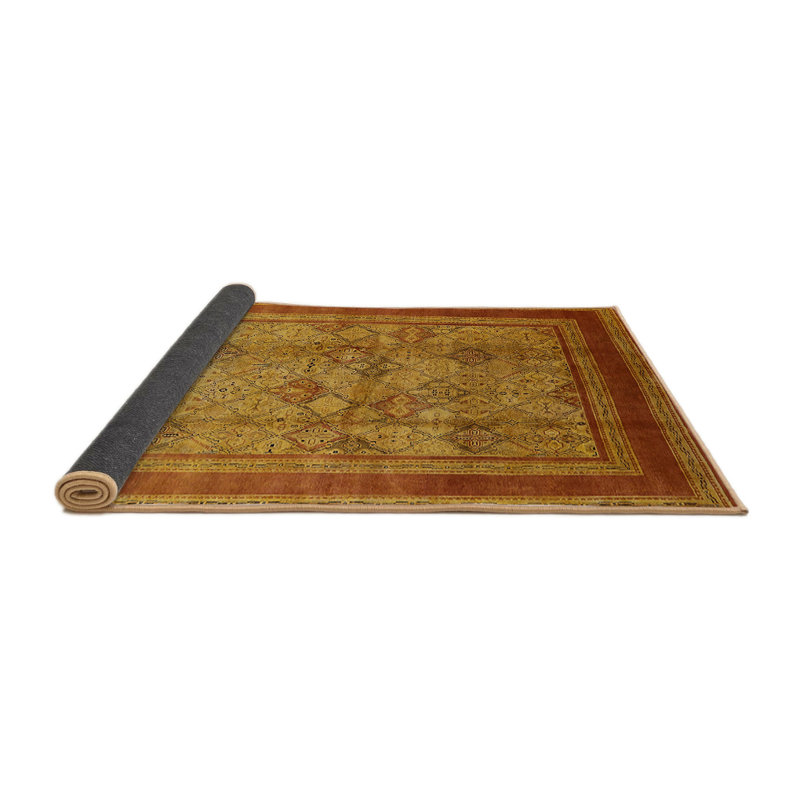 Tapis beige / rouge Southwestern, Rond 5 pi