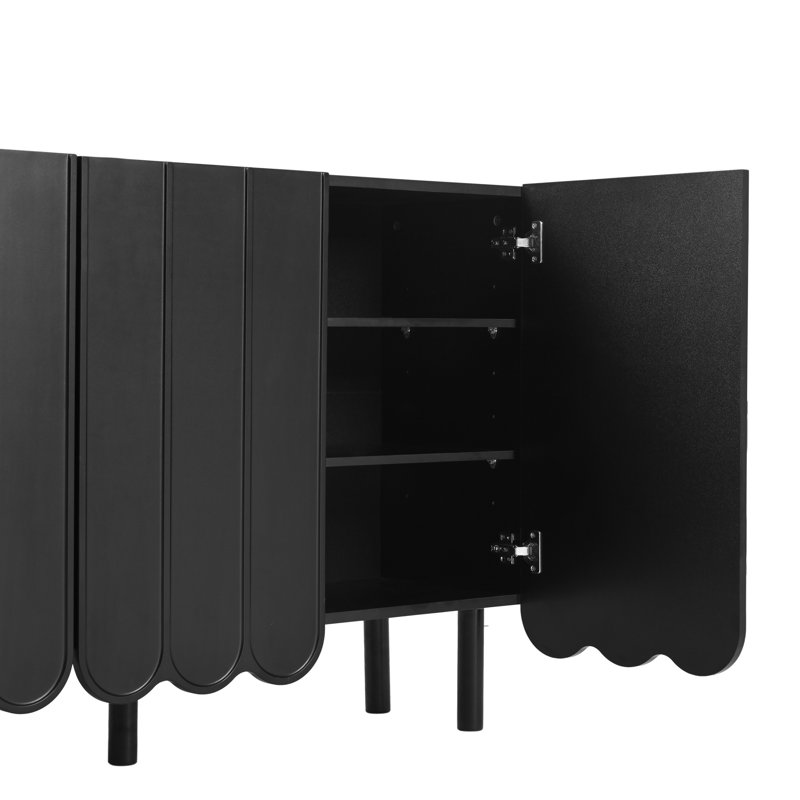 Buffet décoratif Nickalus, Noir