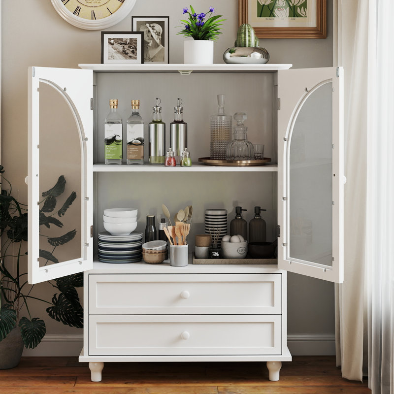 Buffet à 2 tiroirs Ronanld, White