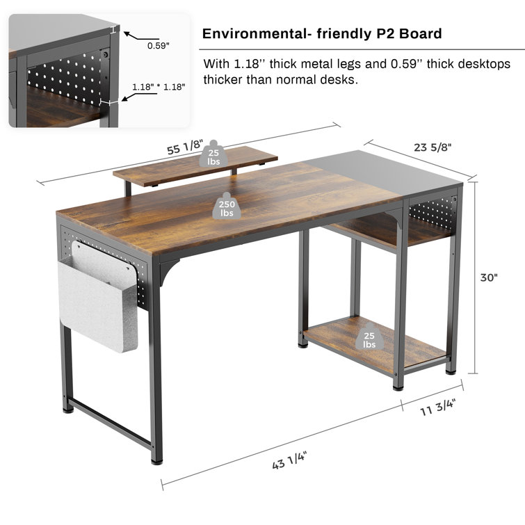 https://assets.wfcdn.com/im/02259755/resize-h755-w755%5Ecompr-r85/2286/228675482/Reversible+Writing+Desk+with+Storage+Shelves%2C+Monitor+Riser+%26+Side+Pegboard+Organizers.jpg