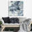 "In the Clouds Indigo and Gray" by Silvia Vassileva Print on Canvas-610372507