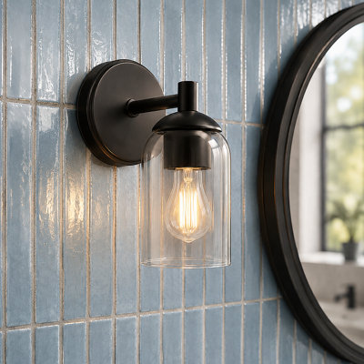 Modern Curved Arm Single Light Wall Sconce Collection