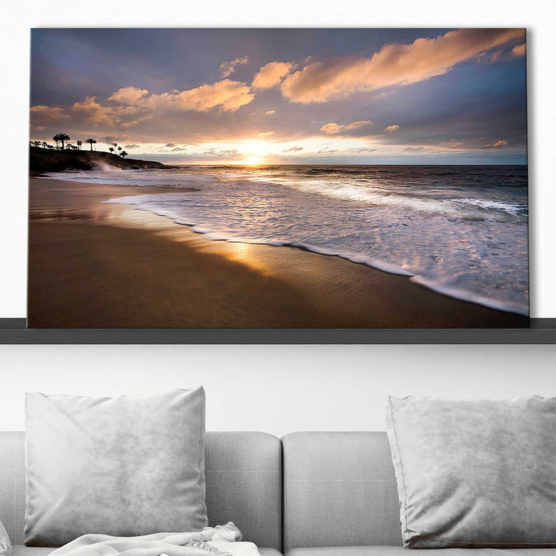 " Sunset Beach " by Danita Delimont, Wrapped Canvas, 28" H x 48" W x 1.5" D