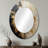 Minimalism Vortex Poteries - Gold Modern Oval Wall Mirror-1136906279