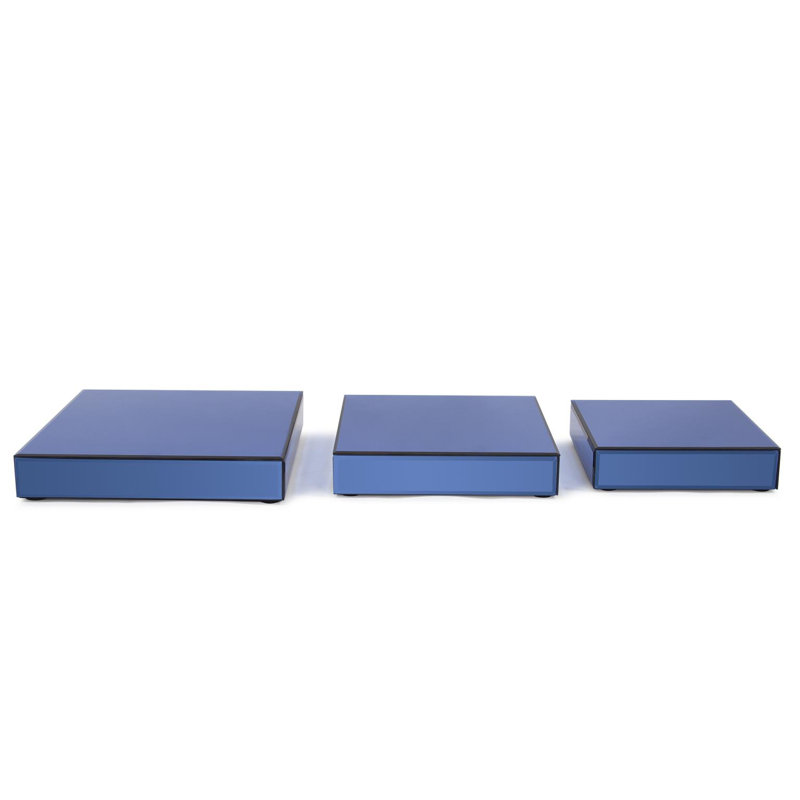 Sapphire Set of 3 Mirrored Platforms