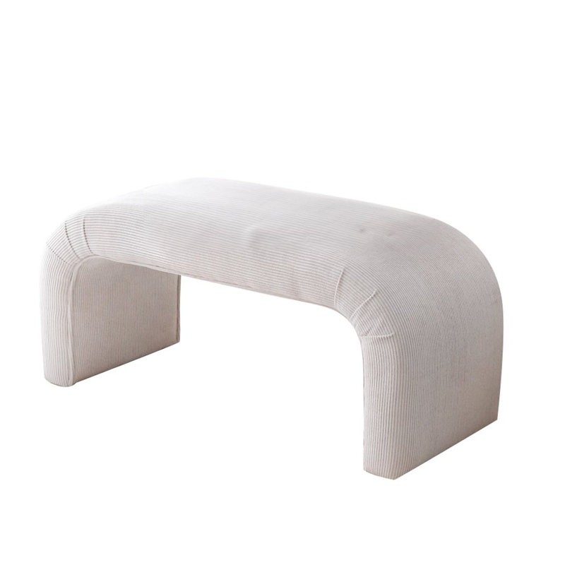 Banc en bois Zyliah, Blanc