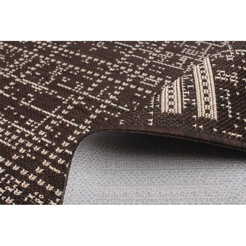 Tapis intérieur / extérieur chocolat Bralon, Rectangle 4 pi 4 po x 6 pi 5 po