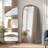 Arched Antique Ornate Full Length Floor Mirror w/Free Standing,71x30 inch-1215286757