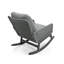 Chaise berçante contemporaine minimaliste en osier avec coussins en polyester doux et structure en bois durable (sans la table)-983011293