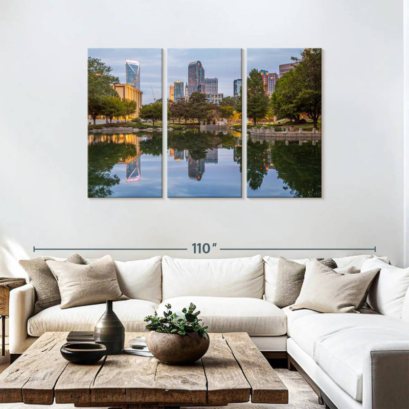 Skyline Of Charlotte City, 48" H x 74" W