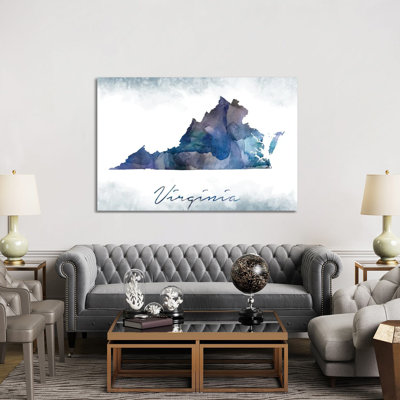 Virginia State Bluish by WallDecorAddict - Wrapped Canvas Gallery-Wrapped Canvas Giclée