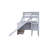 Grey Twin Over Full Bunk Bed With - Rubber Wood 2 Drawers, Shelves And Slide Drawers Shelves,-2015159829