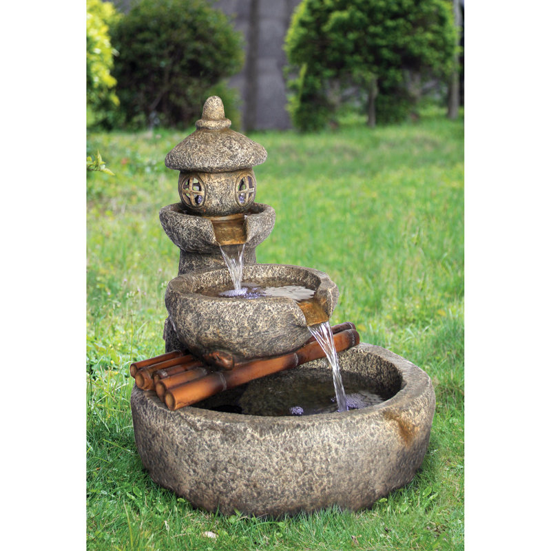 Fontaine de jardin à pagode Tranquil Springs